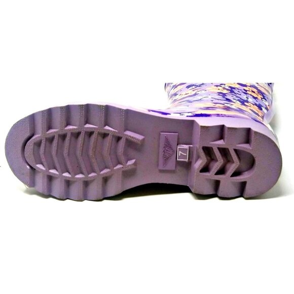 Women's Rain Boots, Midcalf Floral Rubber RB-3156 Rainboots - Picture 4 of 4